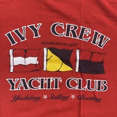VTG Single Stitch T-Shirt Ivy Crew Yacht Club Made in USA size Large