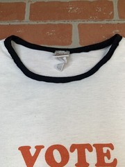 Napoleon Dynamite Men TShirt Size X-Large White Burn-Out Vote for Pedro Ringer T