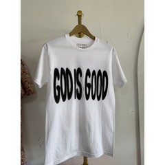 Jesus Loves You God Is Good All The Time White Graphic Tee Shirt