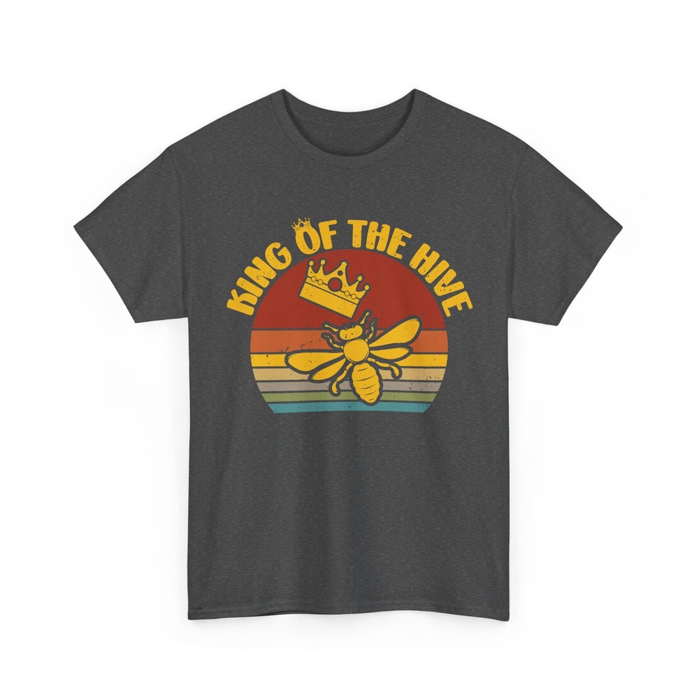 Beekeeper T-Shirt, King of the Hive Bees Beekeeping Lovers Men Dad Shirt