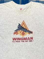 Funny parody t shirt Star Trek wingman dating bar shirt sex joke adult XL gray