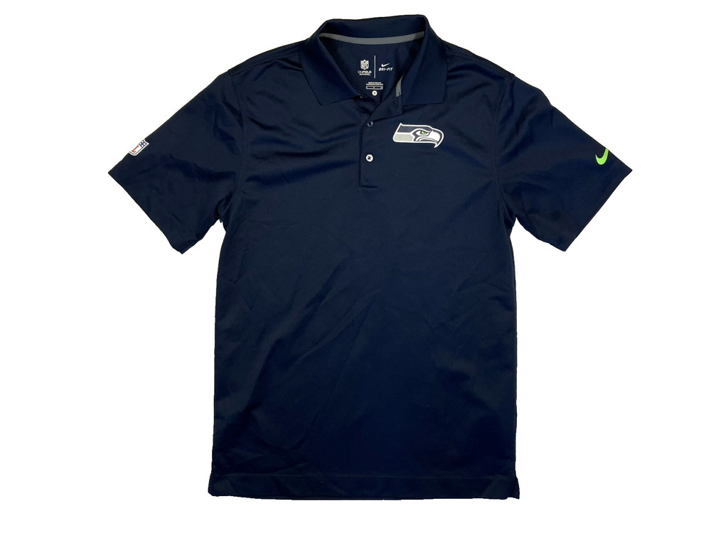 SEATTLE SEAHAWKS Nike NFL FOOTBALL ON-FIELD POLO Golf Course Fan Shirt Men’s S