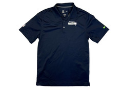SEATTLE SEAHAWKS Nike NFL FOOTBALL ON-FIELD POLO Golf Course Fan Shirt Men’s S