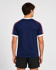 Adidas Mens Navy Blue Red White Short Sleeve Jersey S-2XL Mens