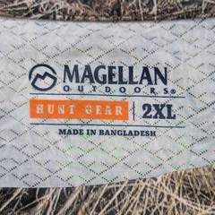 Magellan Outdoors Mens 2XL Camo Long Sleeve Stretch Synthetic Hunt Gear Shirt RI