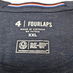 Four Laps Shirt Men’s Navy Blue Performance Wool Blend Level Tech Tee Size XXL