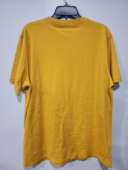 Fjallraven NWT Shirt Mens L Ochre Yellow Short Sleeve 100% Organic Cotton Logo