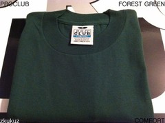 1 NEW PROCLUB COMFORT PLAIN T-SHIRT BLANK FOREST GREEN TEE PRO CLUB S-3XL 1PC