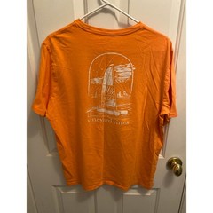 Vineyard Vines Men’s Size Large Orange Nautical Sea boat Print T-Shirt