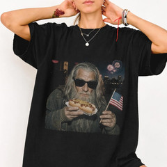4th of July Gandalf Wizard Hotdog Shirt, LOTR Inspired T-Shirts