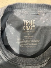 True Craft Skull Graphic T-Shirt Adult Size S Color Blue Mineral Wash