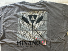 HINANO TAHITIAN GIRL TRIBAL SZ 2XL GRAY SHORT SLEEVE T=SHIRT.SEE DESCRIPT