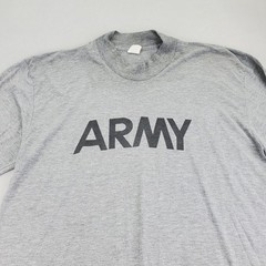 VTG Official Reflective Army Logo Shirt Mens XL Gray Long Sleeve USA AKWA Tek