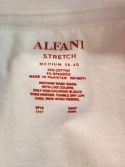 Alfani Stretch Crew Neck Short Sleeve Tee in White Size M
