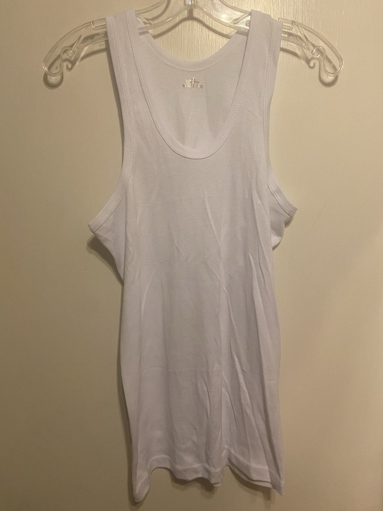 Unbranded Tank Top Size Large US (XXL China) White Soft Knit NWOT