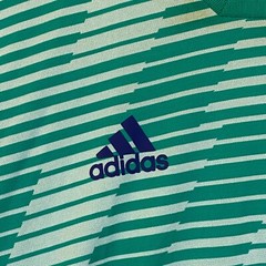 Adidas Shirt Men Medium Green Striped Soccer Tango English Jersey Climate CD8300