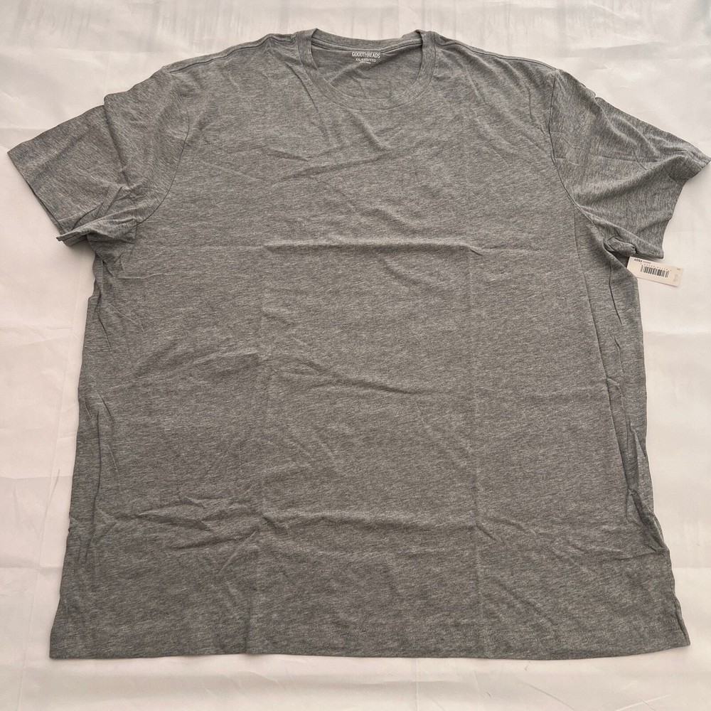 Goodthreads Men’s Slim-Fit Short-Sleeve Cotton Crewneck Gray T-Shirt 2XL