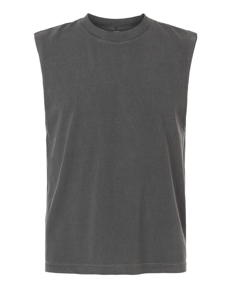 American Apparel Heavyweight Cotton Garment-Dyed Mid-Length Muscle Tee 207GD