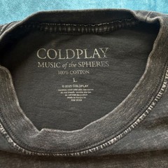 Coldplay Music of the Spheres World Tour T-Shirt Alien Radio Graphic Charcoal L