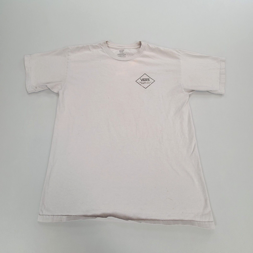 VANS Shirt Adult Medium White Casual Outdoors Lightweight Skating Classic Mens