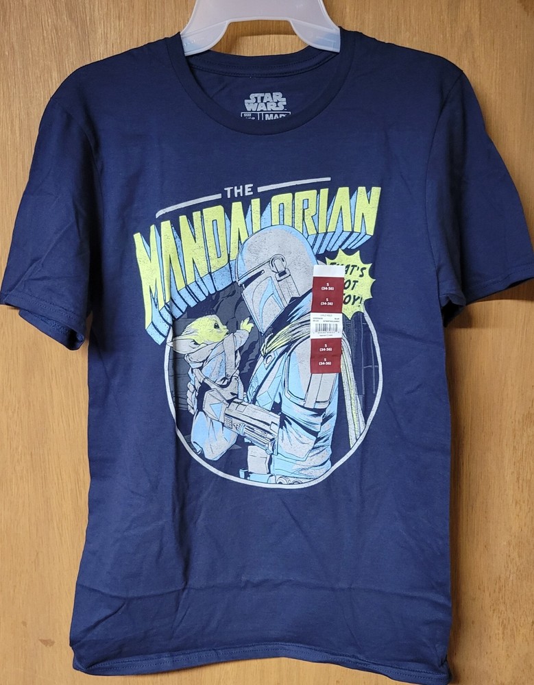 NEW Mens Star Wars The Mandalorian Tee “That’s Not A Toy” Small 34-36 – Grogu
