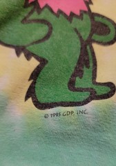 LIQUID BLUE GRATEFUL DEAD SPIRAL BEARS TIE DYE S Small TSHIRT T-shirt 1995 VTG