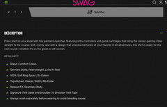 Supa Dupa RARE N.E.S. Swag Golf NEVERLAG CARTRIDGES & CONTROLLERS BLACK TEE Lrg