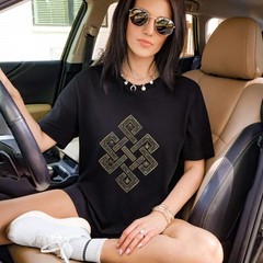 Tibetan Endless Knot T-Shirt | Buddhist Eternal Luck Symbol Unisex Tee Shirt