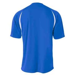 A4 Men’s Cooling Performance Color Blocked T-Shirt in Royal/White Size 2XL