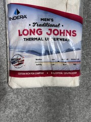 Indera Traditional Thermal Underwear Crew Shirt Mens Size 2XL Waffle Knit New