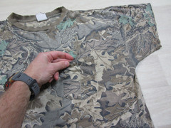 Vintage ACE Sportswear Pocket T Shirt (L) Advantage Camouflage 80s Camo Faded