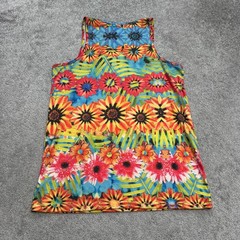 Neff Floral Tropical Summer Tank Top Mens Medium Multicolor Polycotton Hawaiian