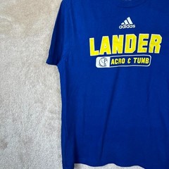 Adidas Amplifier Lander Acro & Tumb T Shirt Men’s Medium Blue Sports Athletic