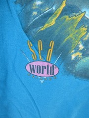 VTG SeaWorld Shirt Men XL Blue Orlando Dolphin Graphic Hanes Single Stitch 90s