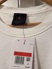 Nike Air Jordan Rare Air Distressed Long Sleeve Shirt IB3134-133 White Men’s L