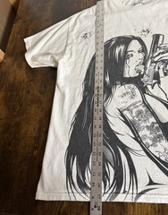 Kill It Gun Girl Tattoo Print “Addicted to Chaos) T Shirt Sz L Grunge Metal Tat