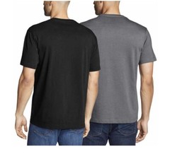 Eddie Bauer Men’s Graphic & Crew T-Shirt 2-Pack, Size XL, Color Black & Gray