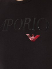 Emporio Armani Black Men’s T-Shirt Round Neck, size M*L*XL*XXL ,Glossy logo