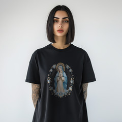 Virgin Mary T-Shirt – Holy Mother Religious Graphic Tee, Christian Faith A113