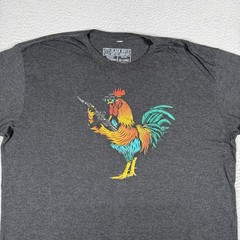 Black Rifle Coffee Shirt Mens XXL Black Rooster Tee Rayon Blend Casual Preppy
