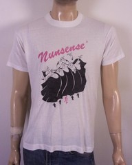 vintage 80s Nunsense Broadway Musical T-Shirt single stitch soft thin SZ L