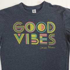 US Blanks Good Vibes Jason Mraz Graphic Short Sleeve T-Shirt Men’s Small Gray