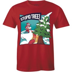 Stupid Christmas Tree – Angry Santa Claus Funny Christmas Shirt Gift Men’s Tee