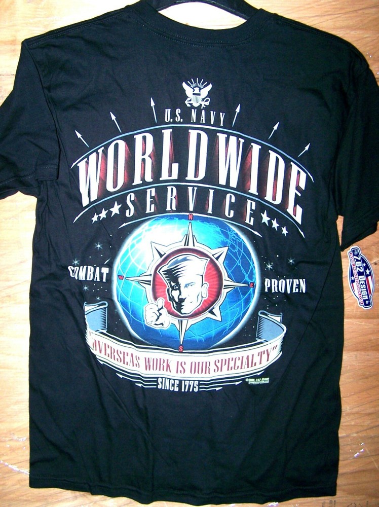 USN Worldwide Service Graphic T-Shirt-7.62 Design-Men’s Sizes M L-Free Shipping