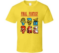 Final Fantasy 8 Bit Characters Retro Video Game T Shirt