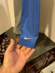 Nike Dri-Fit Swingman Pro Combat Men’s T-shirt Blue Gray S Fitted Poly Spandex