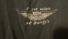 Harley Motorcycle Shirt Off Brand Black T-Shirt Size XL Double Sided Tee HD Worn