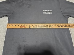 Studio Supervsn M T-Shirt Gray Short Sleeve Distressed* Powered Educate Design