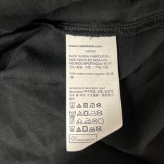 Calvin Klein Mens T-Shirt BLACK Shadow Stripe Short Sleeve LARGE 100% Cotton NEW