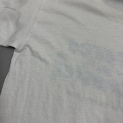 Vintage Russell Athletic Repaired in Rochester Shirt Large White 1988 Paper Thin